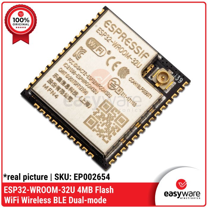 ESP32-WROOM-32U 4MB Flash WiFi Wireless BLE Dual-mode