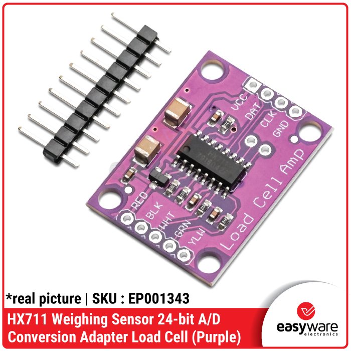 HX711 Weighing Sensor Adapter – Modul Konversi A/D 24-bit untuk Load Cell Timbangan