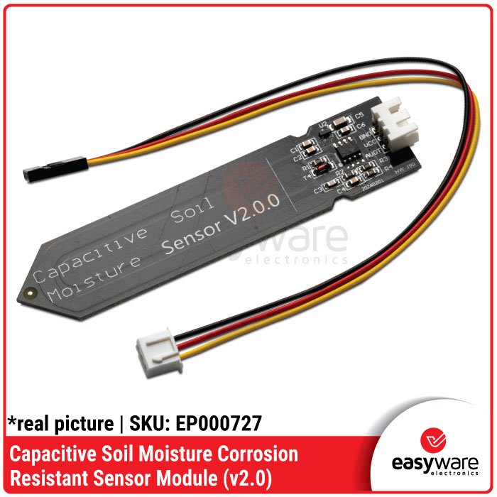 Capacitive Soil Moisture Sensor v2.0 Anti Karat – Sensor Kelembapan Tanah ESP32