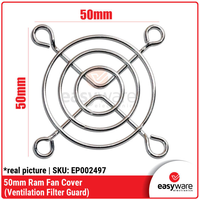 50mm Ram Fan Cover Metal Grill Safety Guard Kipas Pendingin 5cm Box Panel PC