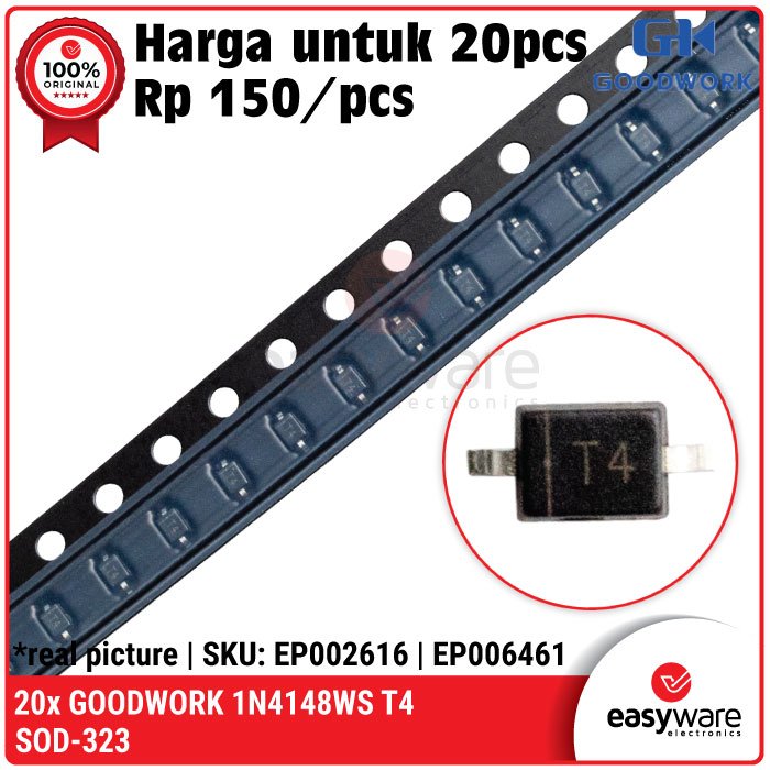 [20 PCS] Diode 1N4148 SOD-323 1N4148WS T4 SOD-323 Switching Dioda 1N4148 SMD