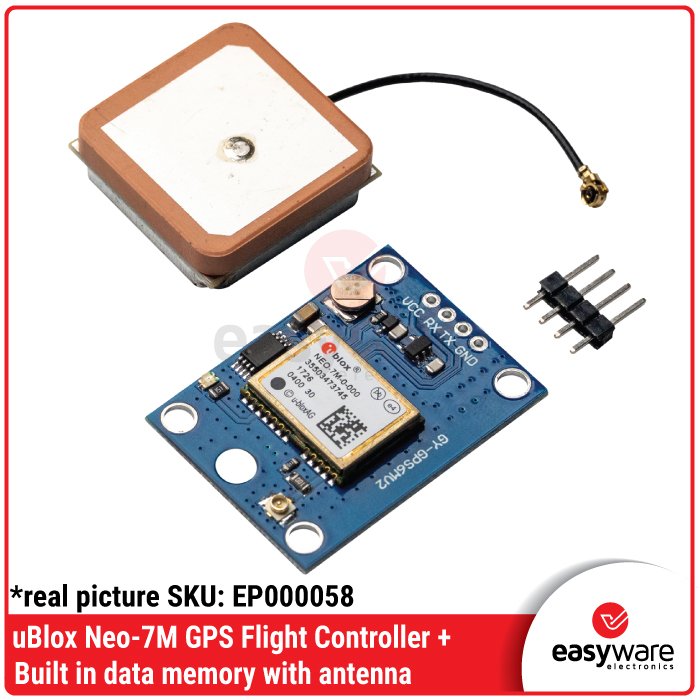 Modul GPS u-blox NEO-7M Flight Controller + Built-in Data Memory &amp; Antena