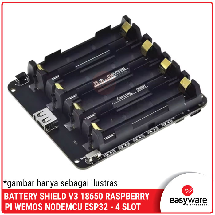 4 Slot 18650 Battery Shield V8 Two Voltage Mobile Power Expansion Board Raspberry Pi