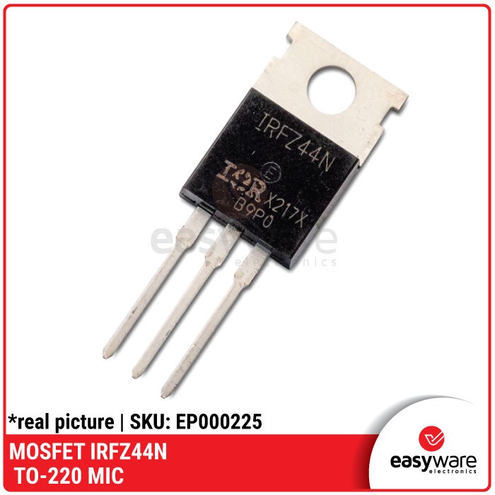 MOSFET IRFZ44N TO-220 Compatible MIC — Transistor N-Channel untuk Motor Driver &amp; Switching