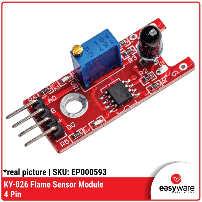 KY-026 Flame Sensor Module 4 Pin – Sensor Deteksi Api Ganda Analog Digital for Arduino