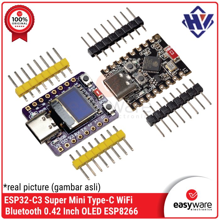 ESP32-C3 RISC-V Super Mini Development Board WiFi Bluetooth 5.0 ESP8266 Type-C ESP32-C3 Mini with 0.42 Inch OLED Display