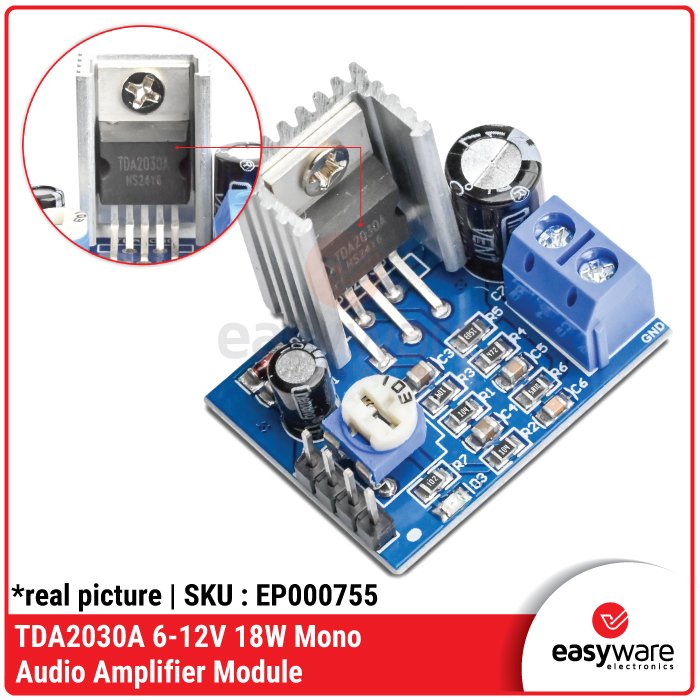 Modul Amplifier TDA2030A 18 Watt Mono – Power Amp Mini High Power