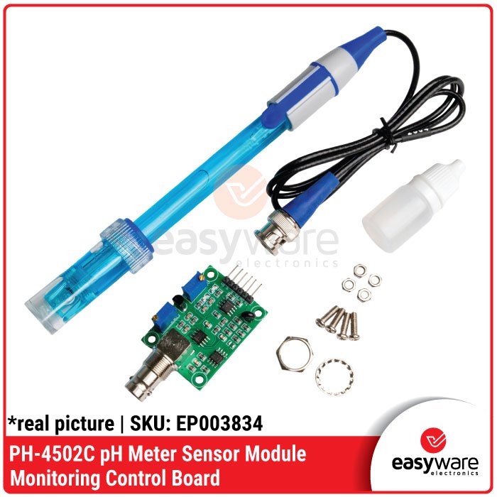 PH-4502C pH Meter Sensor Module Control Board | Pengukur Kualitas Air Akuarium Hidroponik