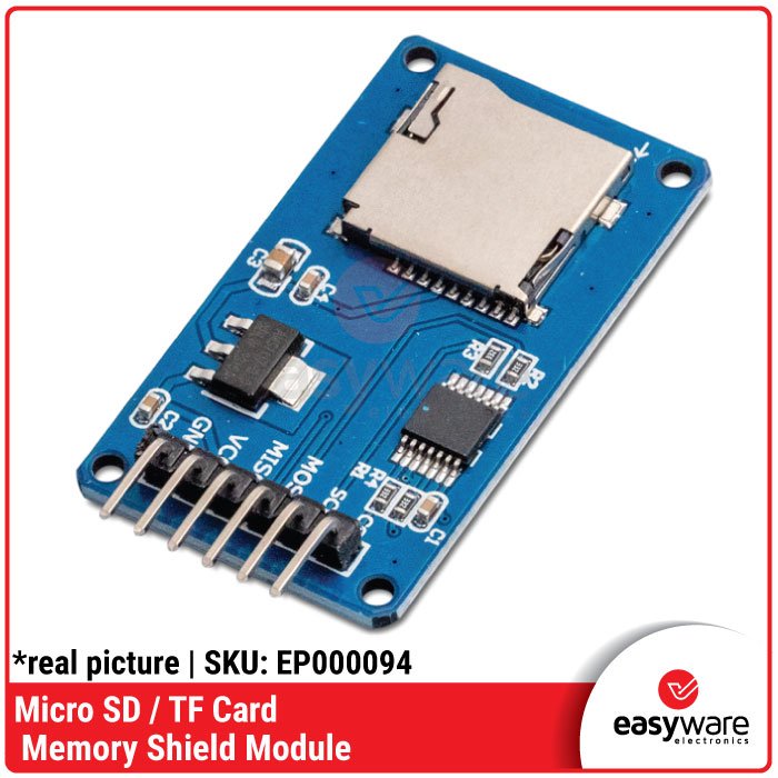 Micro SD Card Module TF Card Shield for Arduino – Modul Penyimpanan Data SPI 5V/3.3V