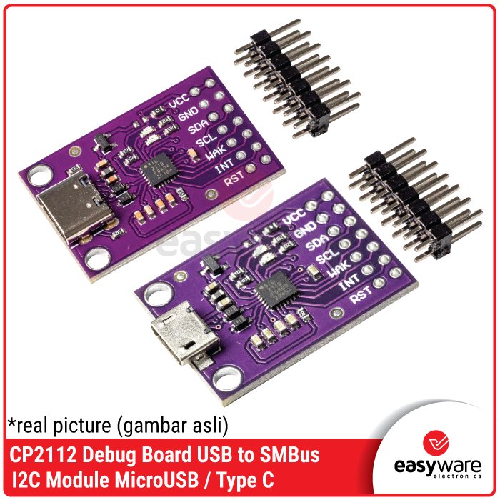 CP2112 Debug Board USB to SMBus I2C Communication Module – Type C / Micro USB