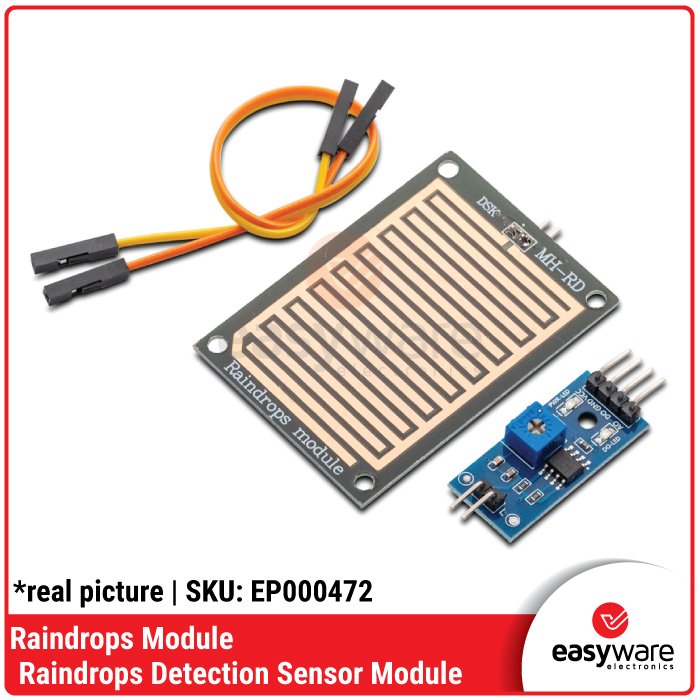 Raindrop Sensor Module – Modul Sensor Deteksi Air Hujan Digital Analog for Arduino