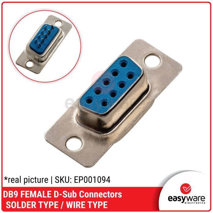 Konektor DB9 Female / Male Straight – D-Sub 9 Pin RS232 Serial Port
