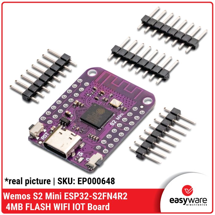 Wemos S2 Mini ESP32-S2FN4R2 4MB Flash – Modul WiFi IoT 2MB PSRAM