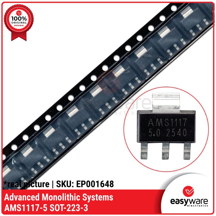 AMS1117-5.0 SOT-223-3 5V Voltage Regulator LDO Advanced Monolithic Systems