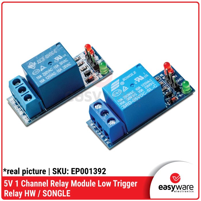Relay Module 1 Channel Low Trigger 5V / 12V for Arduino ESP PLC AC DC Control