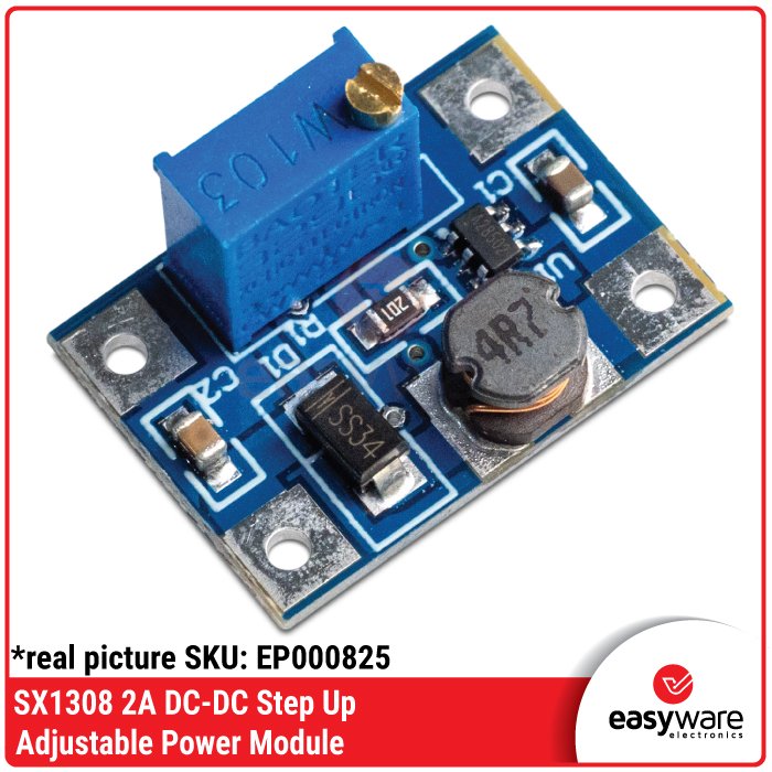 Module SX1308 2A Step Up Adjustable Power 2-28V – Booster Power Supply Module