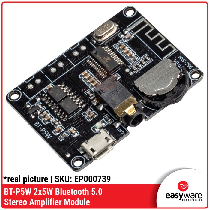 BT-P5W 2x5W Bluetooth 5.0 Stereo Amplifier Module 5W+5W Class D HiFi Audio
