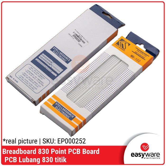 Breadboard 830 Point MB-102 White – Project Board PCB Tanpa Solder