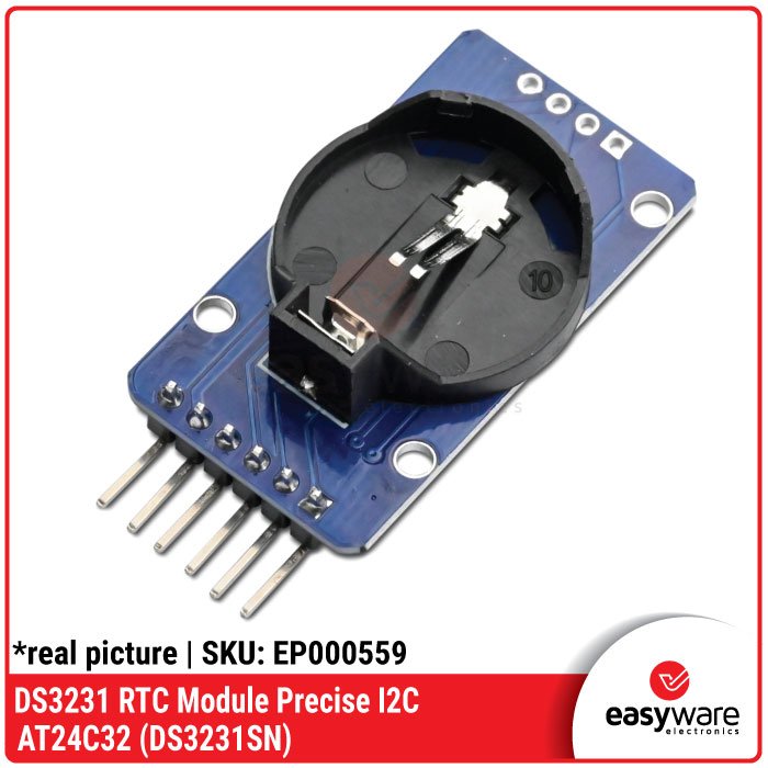 Real-Time Clock DS3231 Terbaik : DS3231 RTC Module I2C Super Presisi + EEPROM AT24C32