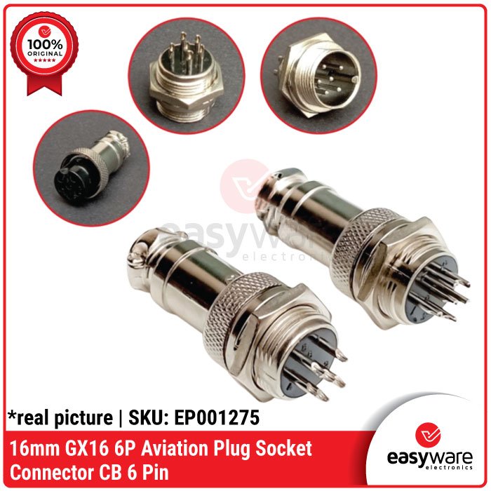 Set Jack Connector CB 6 Pin 6P 6Pin Set Socket CB 6 Pin Male Female