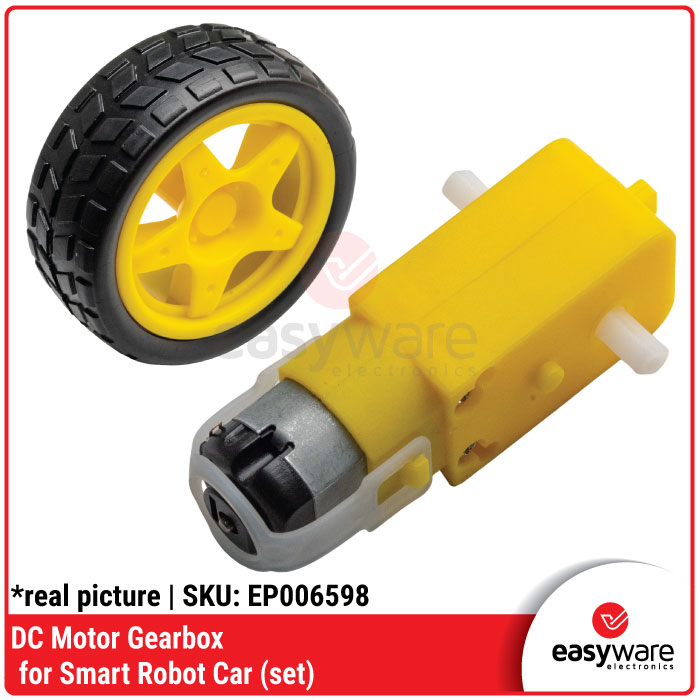 DC MOTOR GEARBOX AND WHEEL DC GEAR MOTOR DAN RODA