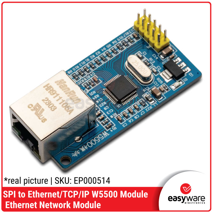Modul W5500 SPI to Ethernet TCP/IP Network Module Board Arduino ESP32
