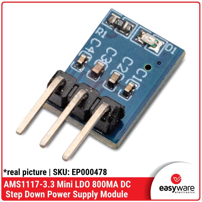 AMS1117-3.3 Mini LDO 800mA Step Down Module – Regulator 5V to 3.3V