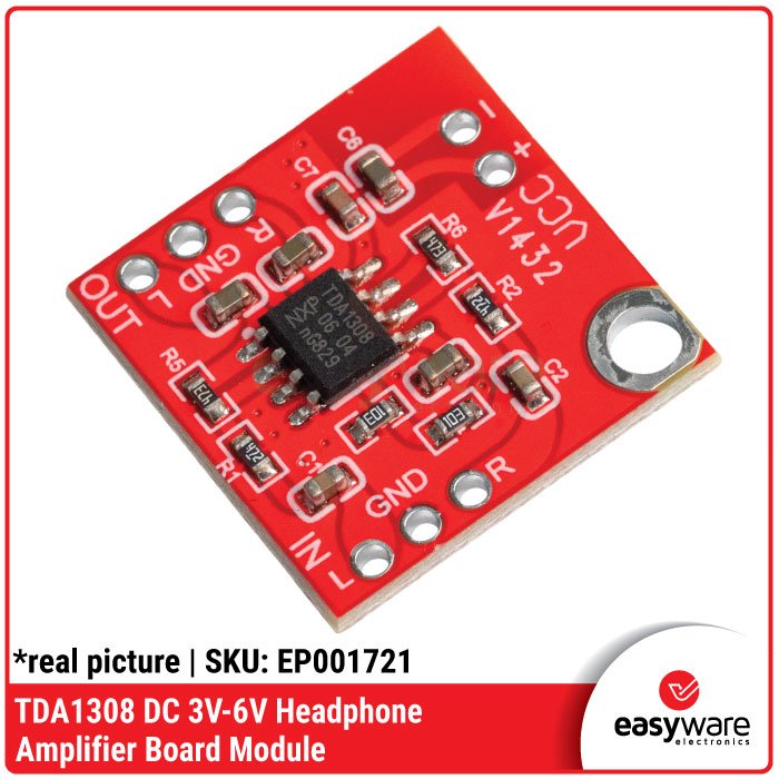 TDA1308 Headphone Amplifier Board Module – Modul Amplifier Audio 3V-6V Low Noise