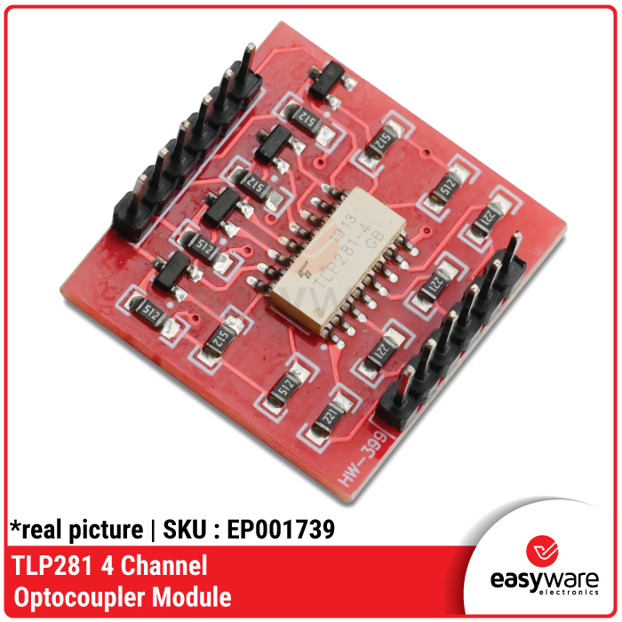 Modul Optocoupler 4 Channel TLP281 - Isolator Sinyal DC & Proteksi Mikrokontroler Arduino/ESP32