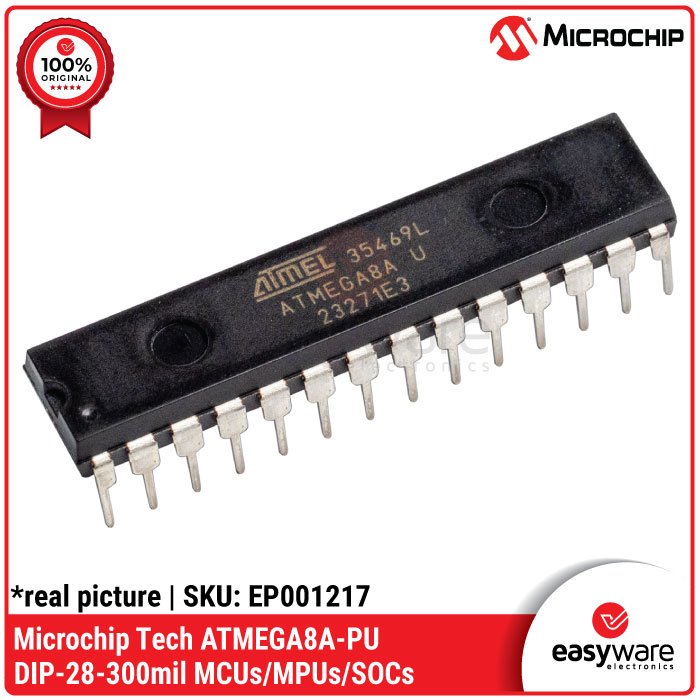 IC ATMEL ATMEGA8A PU DIP-28 Microchip – IC Mikrokontroler AVR ATMEGA8 Original