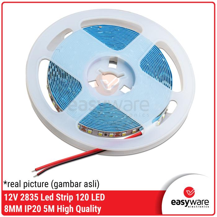 LED Strip 2835 12V 120 LED 8mm IP20 5M Cool White Neutral White Warm White White 12V 2835 Strip LED Roll isi 5 meter High Quality