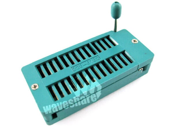 Waveshare DIP 28 Pin ZIF Socket (Green) IC Test & Burn-in Socket for DIP28 package