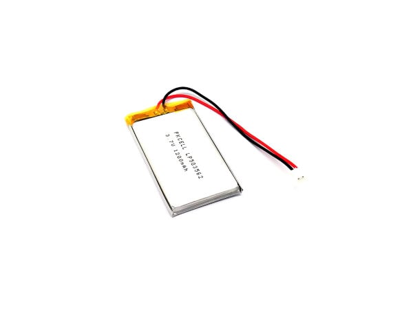 LiPo Akku Lithium-Ion Polymer Batterie 3,7V 1200mAh mit JST-PHR-2 Stecker LP503562