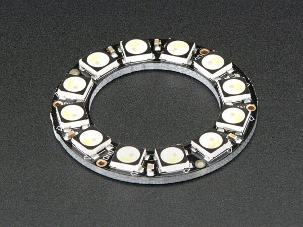 Anello Adafruit NeoPixel 12x 5050 RGBW LED Bianco Naturale con Driver Integrati 4500K