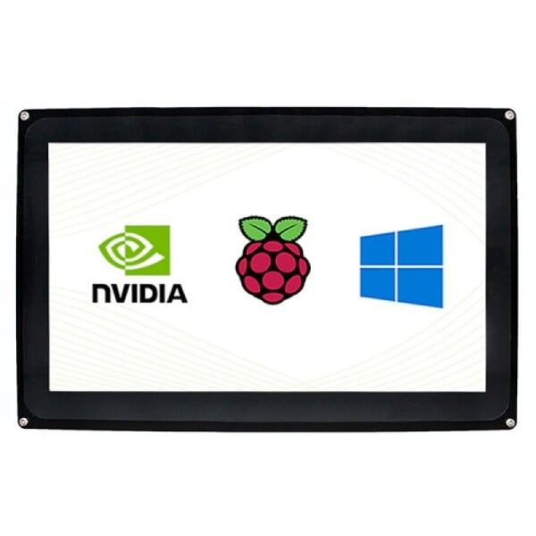 Waveshare 10.1inch Capacitive Touch Screen LCD (H) with Case, 1024×600, HDMI, Various Systems Support