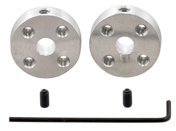 Pololu Universal Aluminum Mounting Hub for 5mm Shaft, #4-40 Holes (2-Pack) 1203