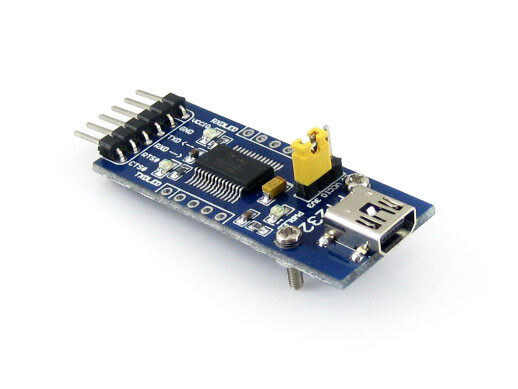 Waveshare FTDI FT232 USB UART Board (mini) USB TO UART solution with USB mini connector