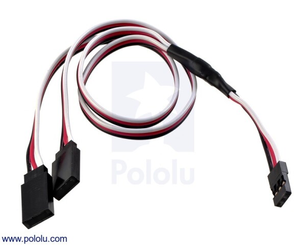 Servo Y Splitter Cable 3Pin length 12"(300mm) Female - 2x Male