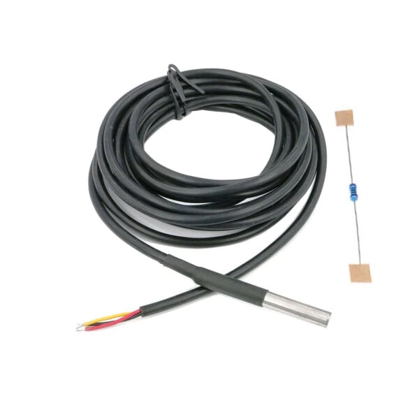 Modulo sensore di temperatura digitale DS18B20 impermeabile da 3m LS4G con resistori da 4,7 kOhm