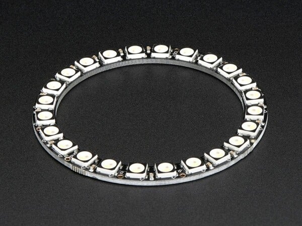 Anello Adafruit NeoPixel 24x 5050 LED RGBW Bianco Naturale con Driver Integrati 4500K