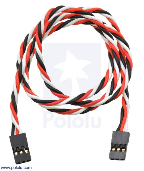 Twisted Servo Extension Cable 3Pin length 24"(600mm) Female - Female