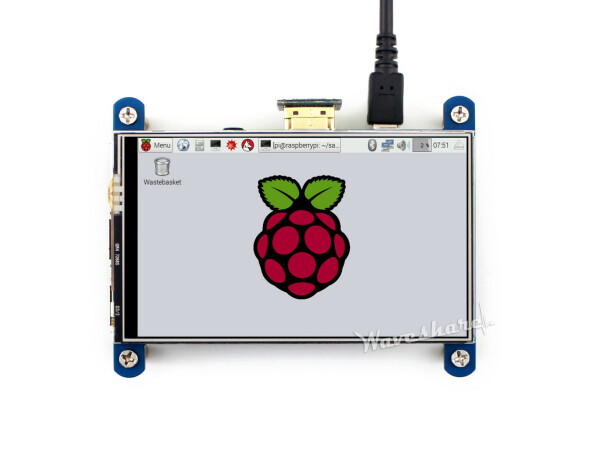 Waveshare 4 inch Raspberry Pi Display 800x480 resistive Touchscreen LCD HDMI interface IPS
