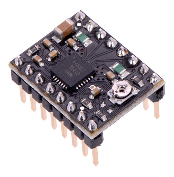 Pololu A4988 Stepper Motor Driver Carrier Black Edition (Header Pins Soldered) 2981