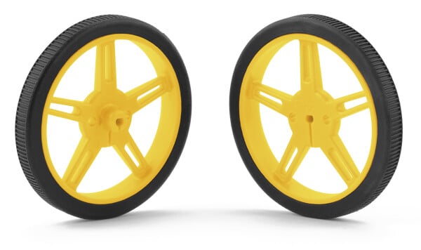 Pololu Plastic Wheel 60x8mm Pair Yellow for Micro Metal Gearmotors 1422