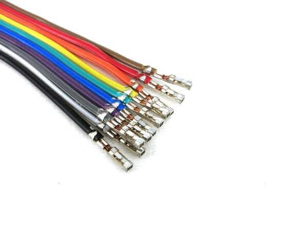 10x Rainbow Jumper Wires 20cm Pre-crimped Terminals Female-Female