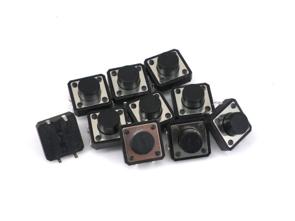 10 Stk. 7x12x12mm DIP-4 Drucktaster Eingabetaster AC 250V DC 12V 50mA