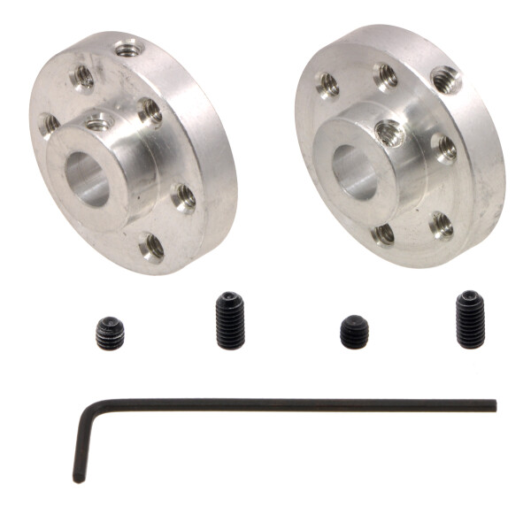 Pololu Universal Aluminum Mounting Hub for 6mm Shaft #4-40 Holes (2-Pack) 1083