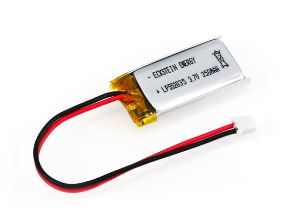 LiPo Akku Lithium-Ion Polymer Batterie 3,7V 350mAh mit JST-PHR-2 Stecker LP552035
