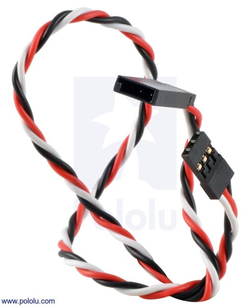 Twisted Servo Extension Cable 3Pin length 12"(300mm) Male - Female