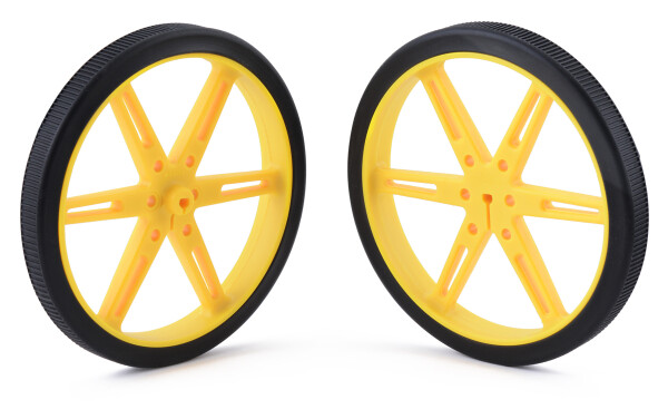 Pololu Wheel 80x10mm Pair Yellow for Micro Metal Gearmotors 1432
